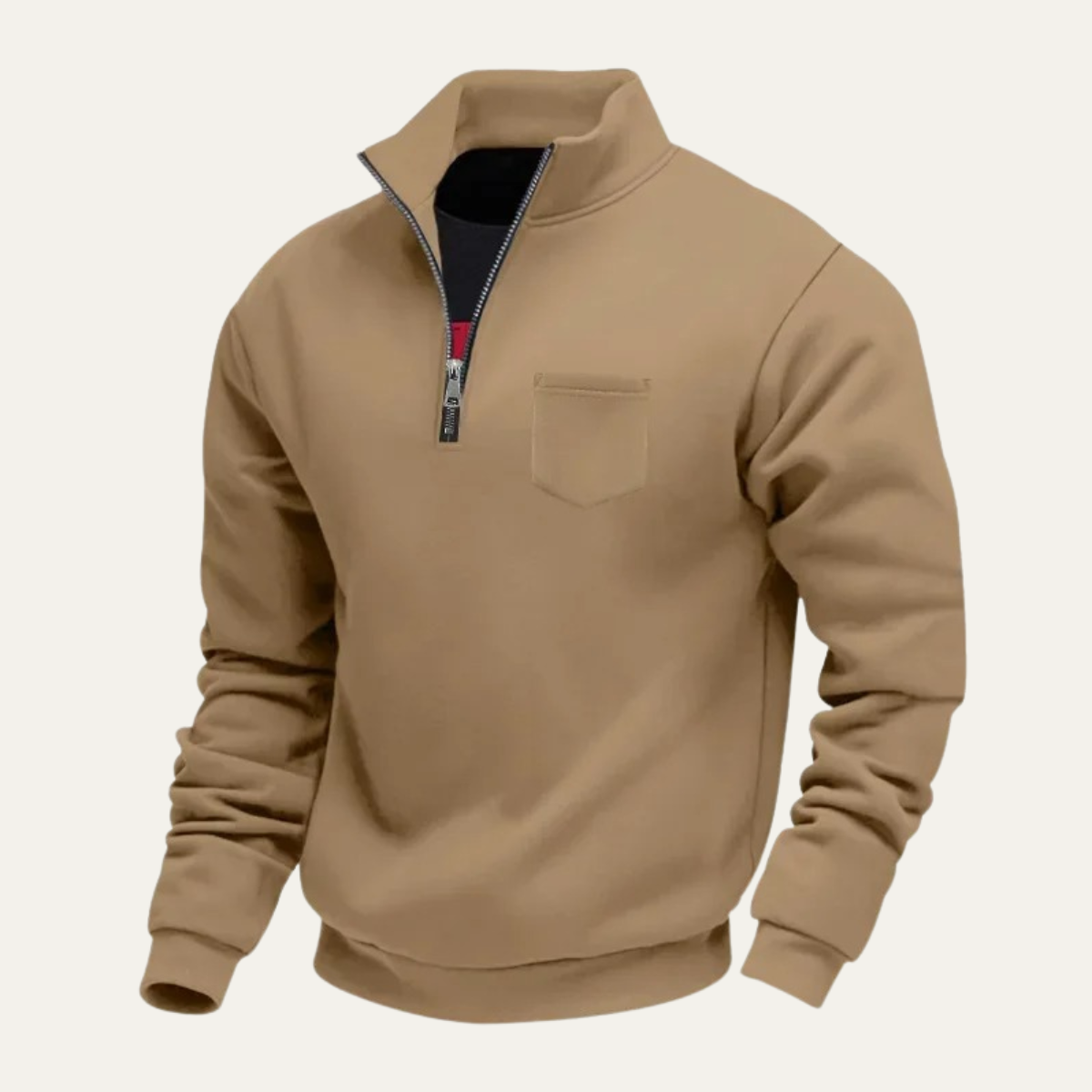 Relaxed Fit Men's Zip Sweater with Pockets - Nocini