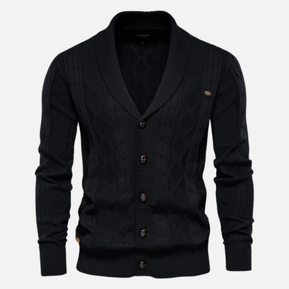 Classic Patterned Knit Cardigan