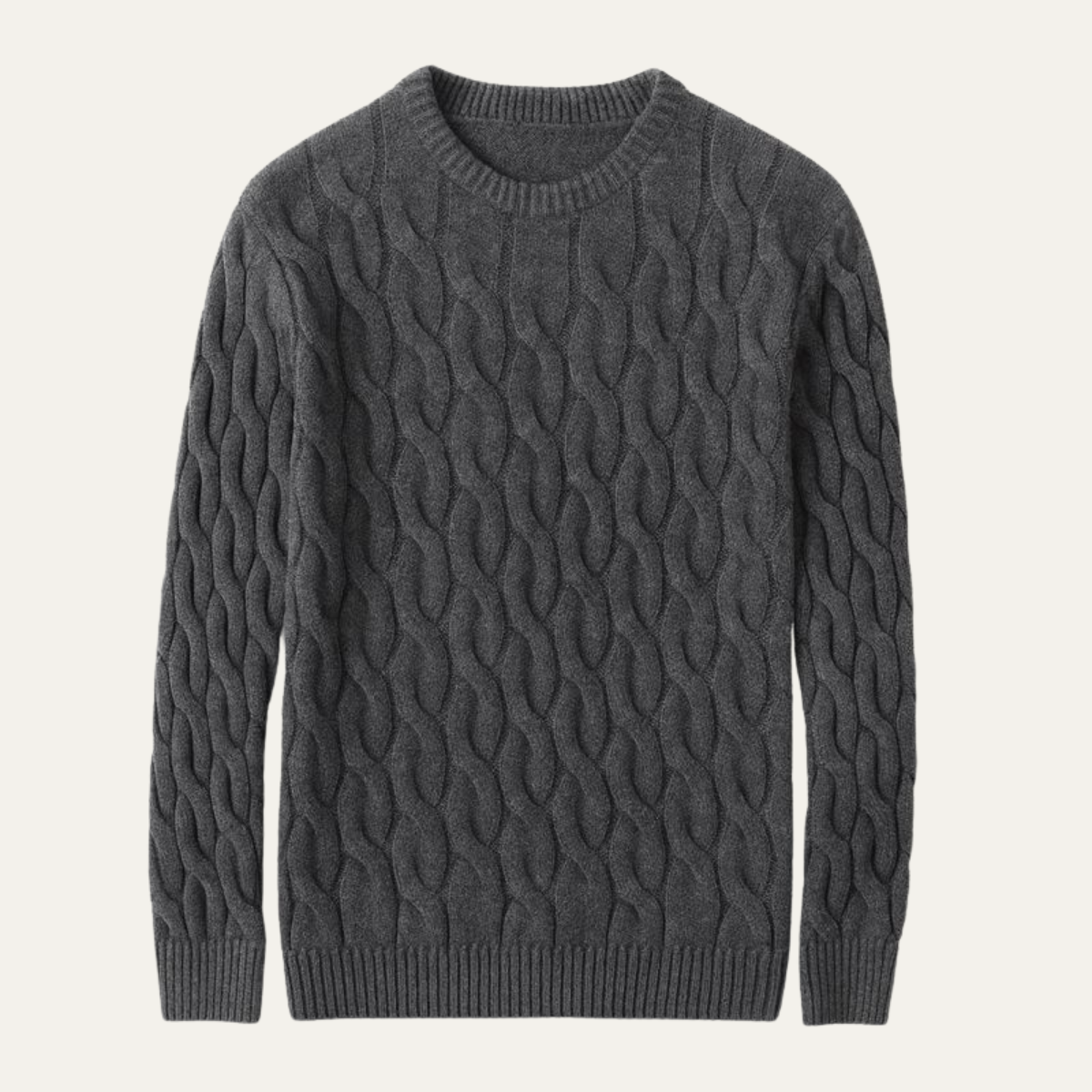 Luxury Men's Soft Cable Knit Sweater - Nocini