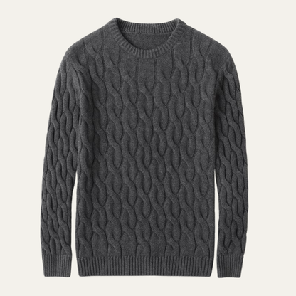 Luxury Men's Soft Cable Knit Sweater - Nocini