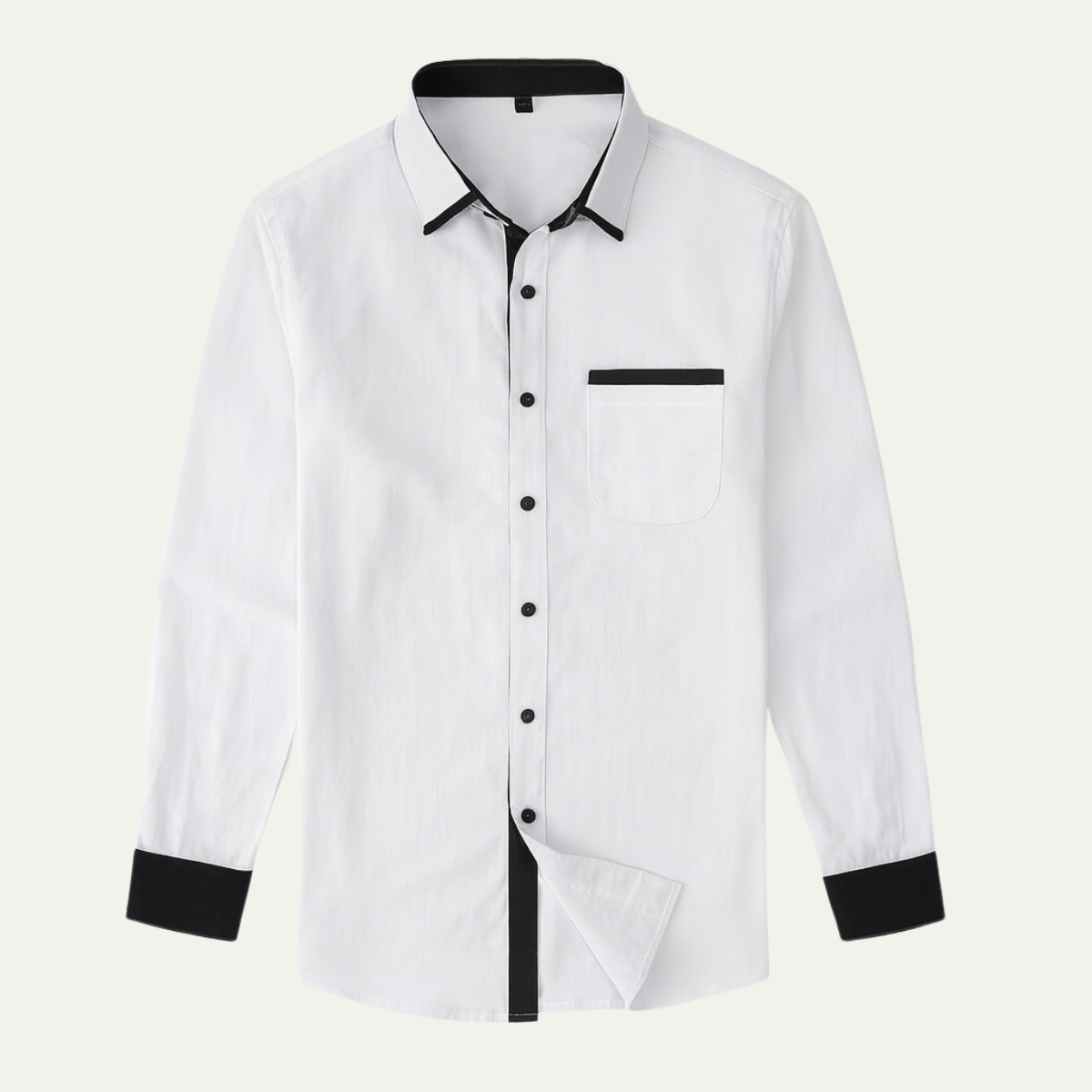 Relaxed Fit Men's Button Down Contrast Shirt - Nocini