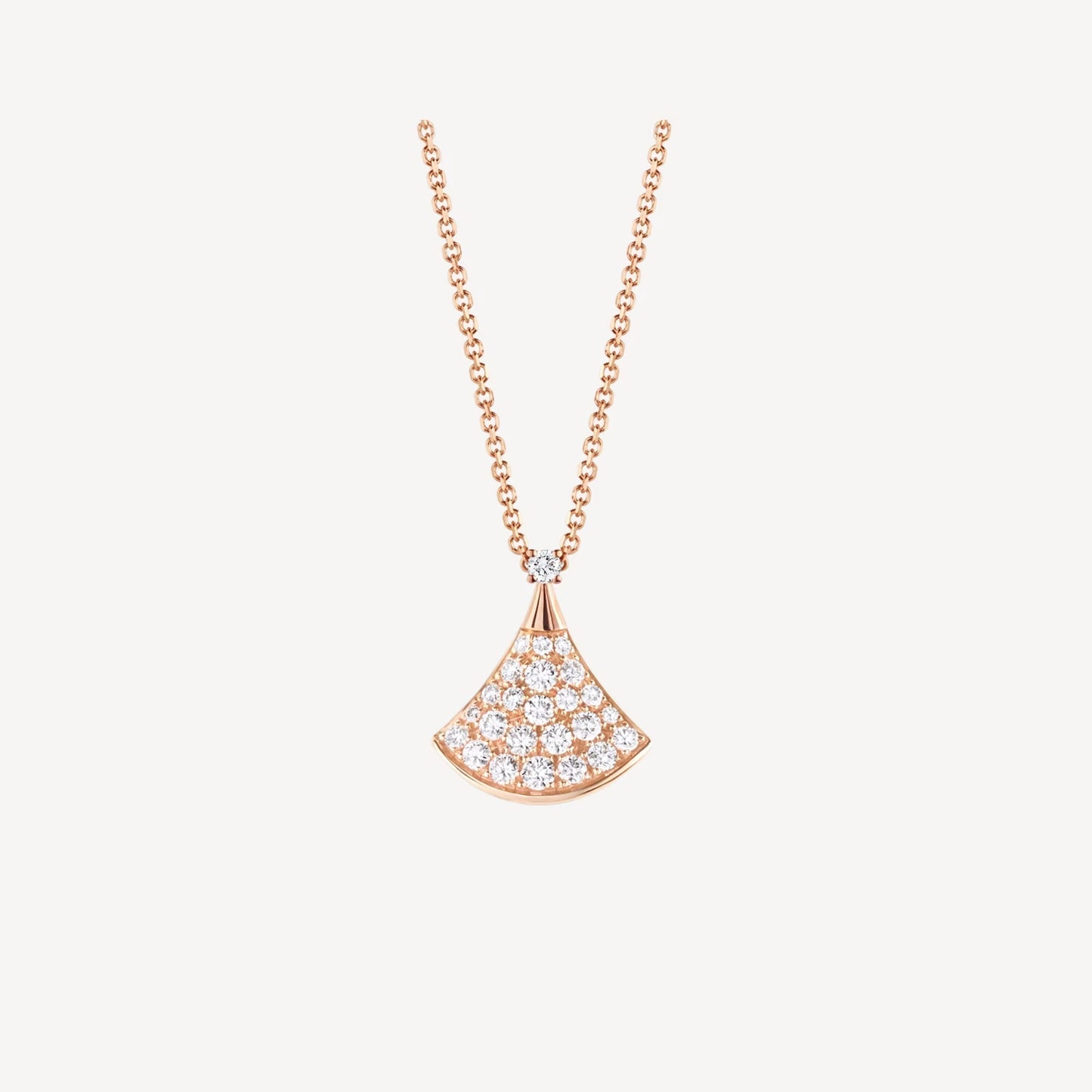 Luxurious Rose Gold Plated Pave Necklace - Pexav