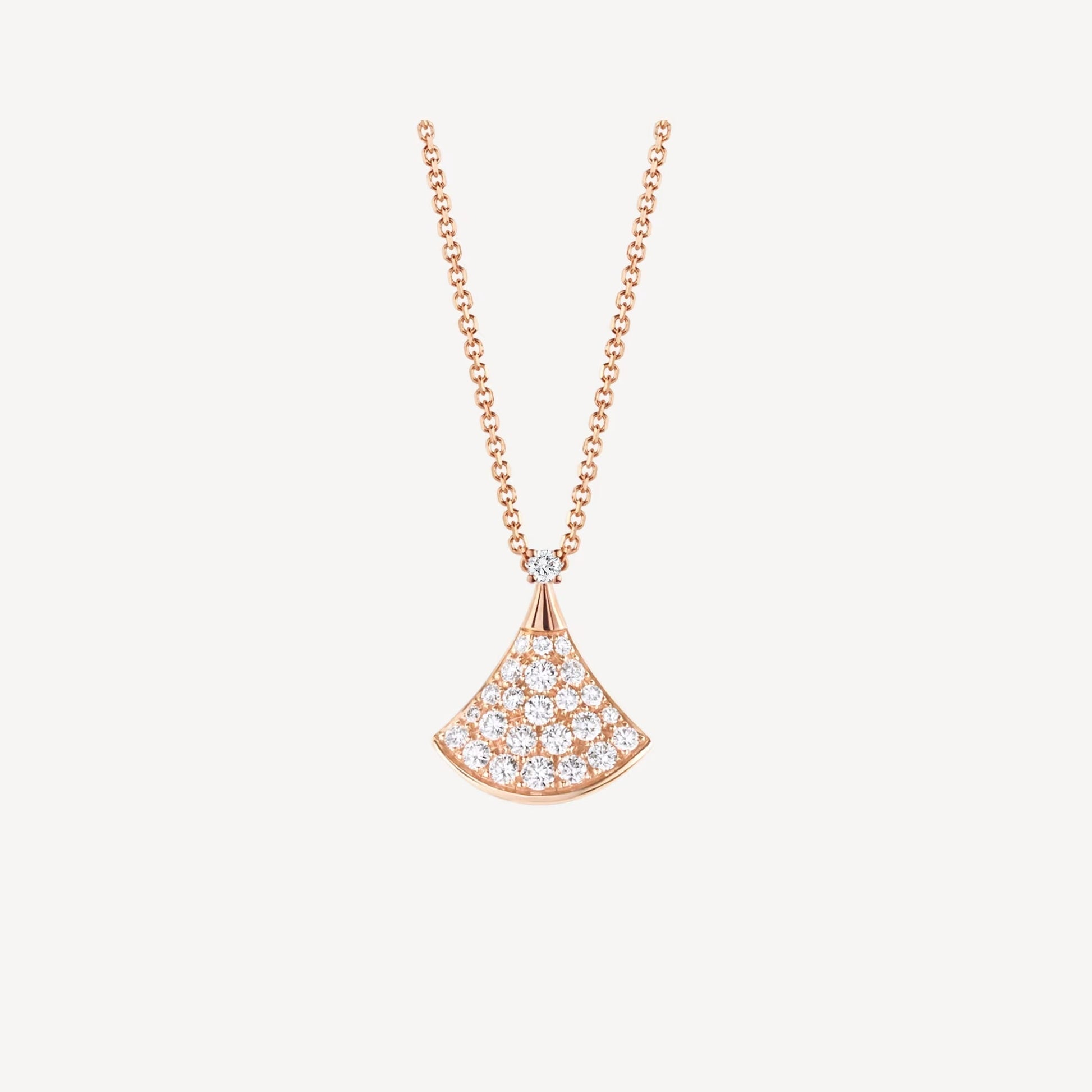Luxurious Rose Gold Plated Pave Necklace - Pexav