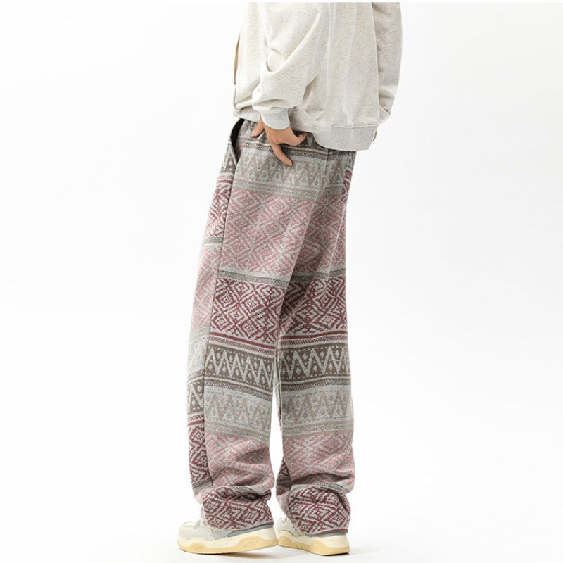 Casual Aztec Wide Leg Jogger Pants