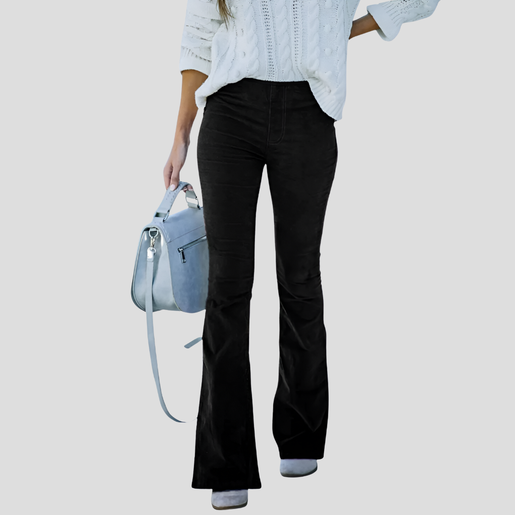Classic High Waisted Retro Corduroy Jeans - Olytrend