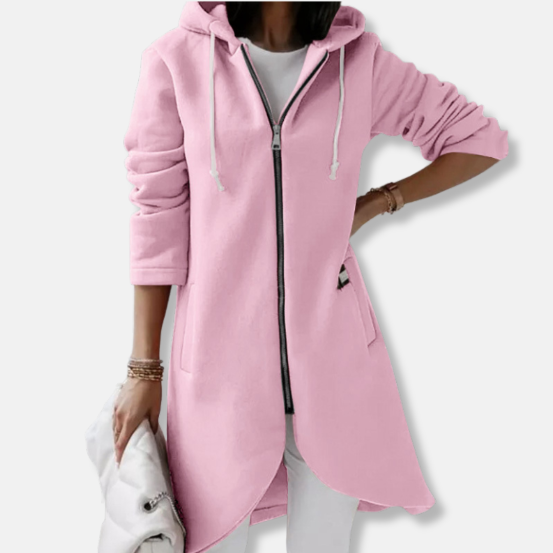 Casual Women's Hoodie Jacket with Zip Front - Nocini