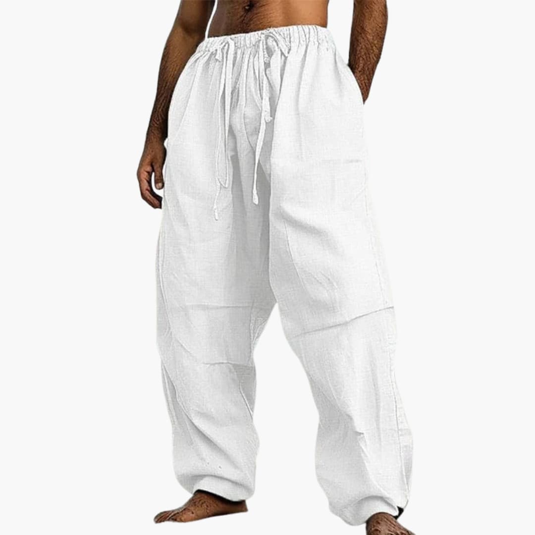 Loose Fit Casual Mens Drawstring Pants