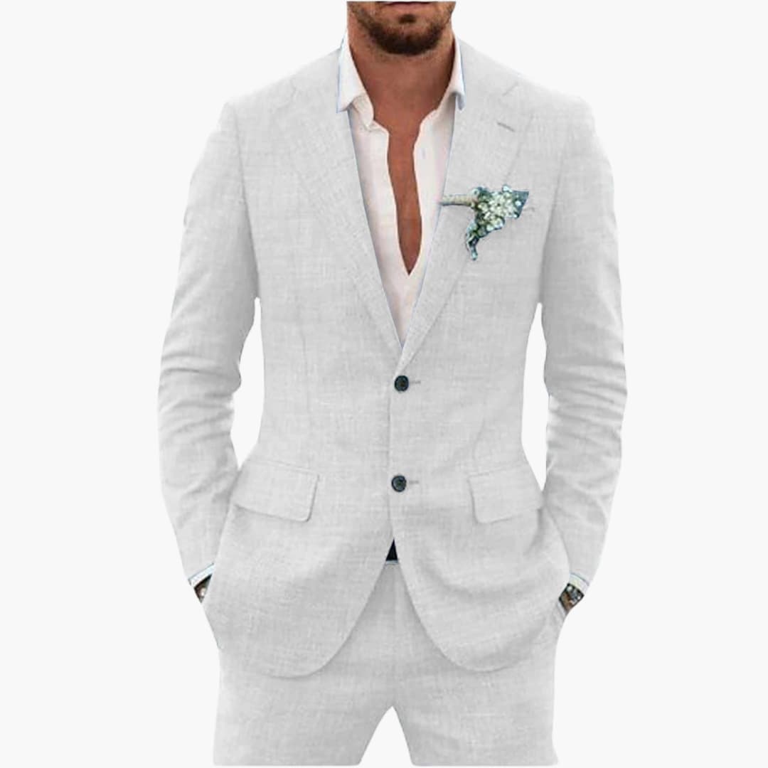 Classic Two Button Mens Suit Jacket Pants
