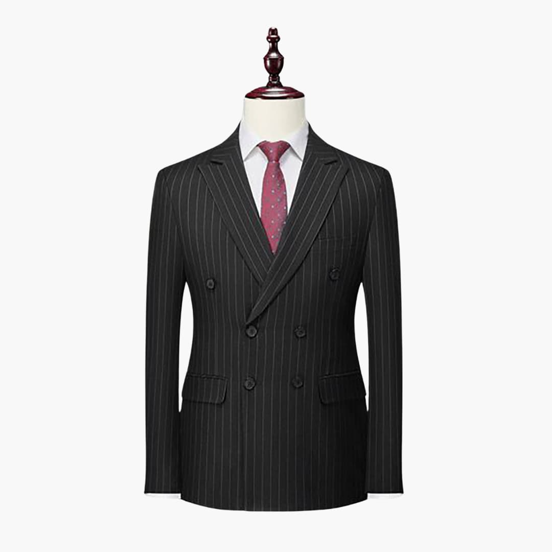 Classic Mens Slim Fit Pinstripe Suit