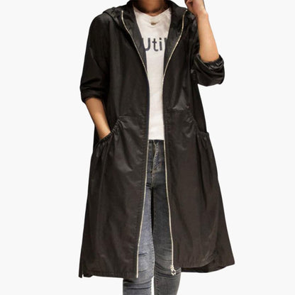 Ladies Waterproof Parka Jacket with Zip
