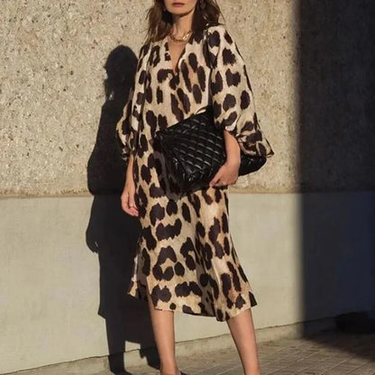 Chic Leopard Pattern Women's Dress