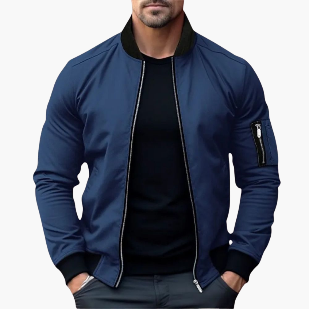 Slim Fit Mens Bomber Jacket - Comfortable & Water Resistant - Olytrend