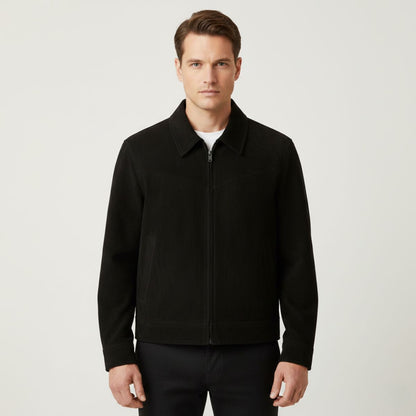 Luxury Suede Bomber Jacket For Men