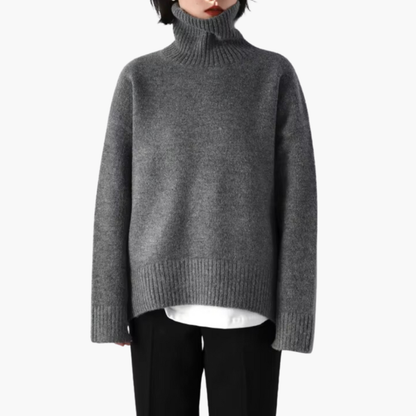 Soft Women's Long Sleeve Ribbed Sweater - Olytrend