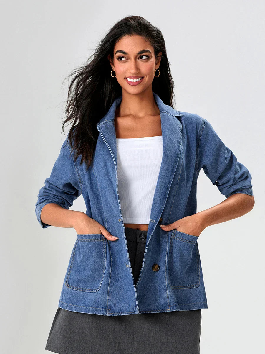 Timeless Dark Blue Classic Denim Jacket