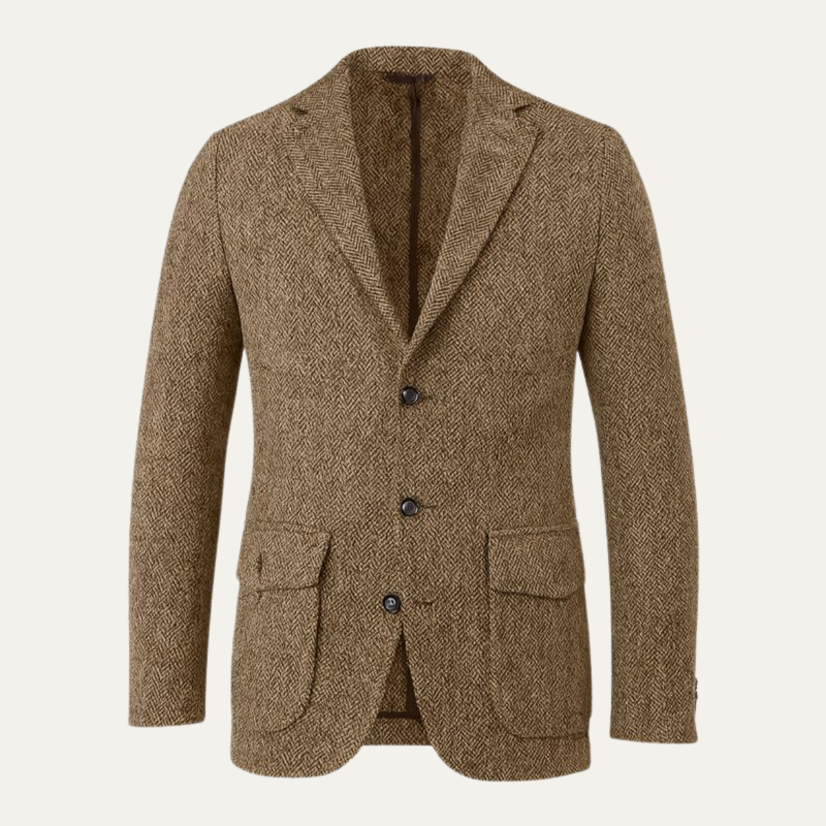 Classic Men's Wool Tweed Blazer Jacket