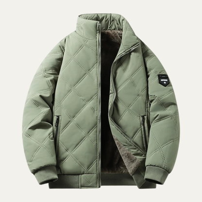 Thermal Insulated Men's Quilted Fleece Winter Coat - Nocini
