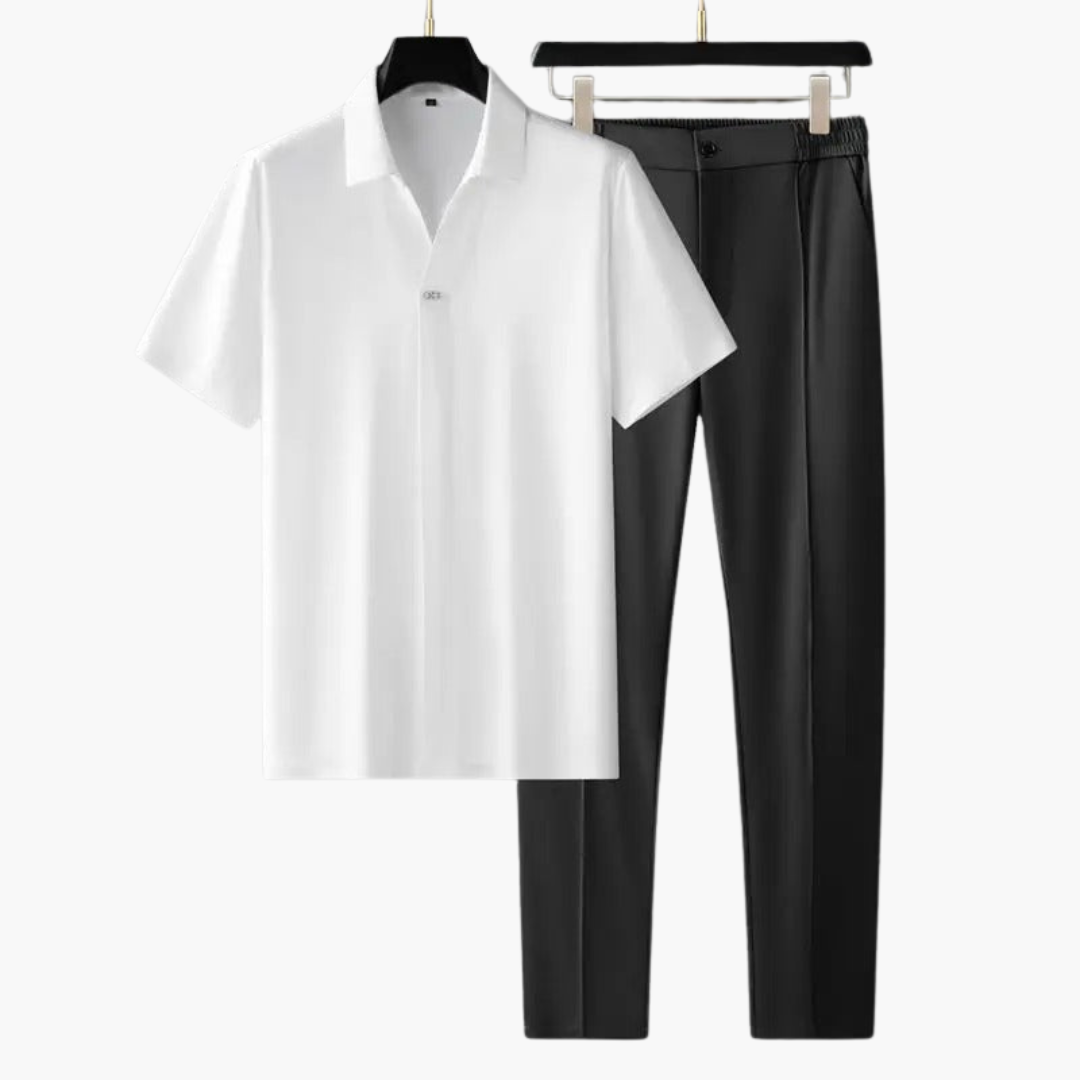 Casual Mens Shorts Set with Shirt - Olytrend