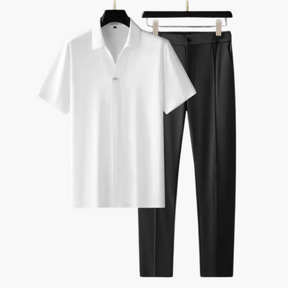 Casual Mens Shorts Set with Shirt - Olytrend