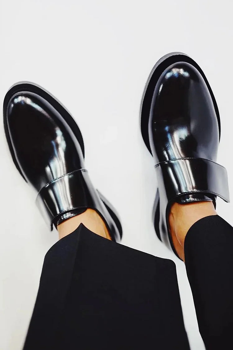 Leather Slip On Loafers