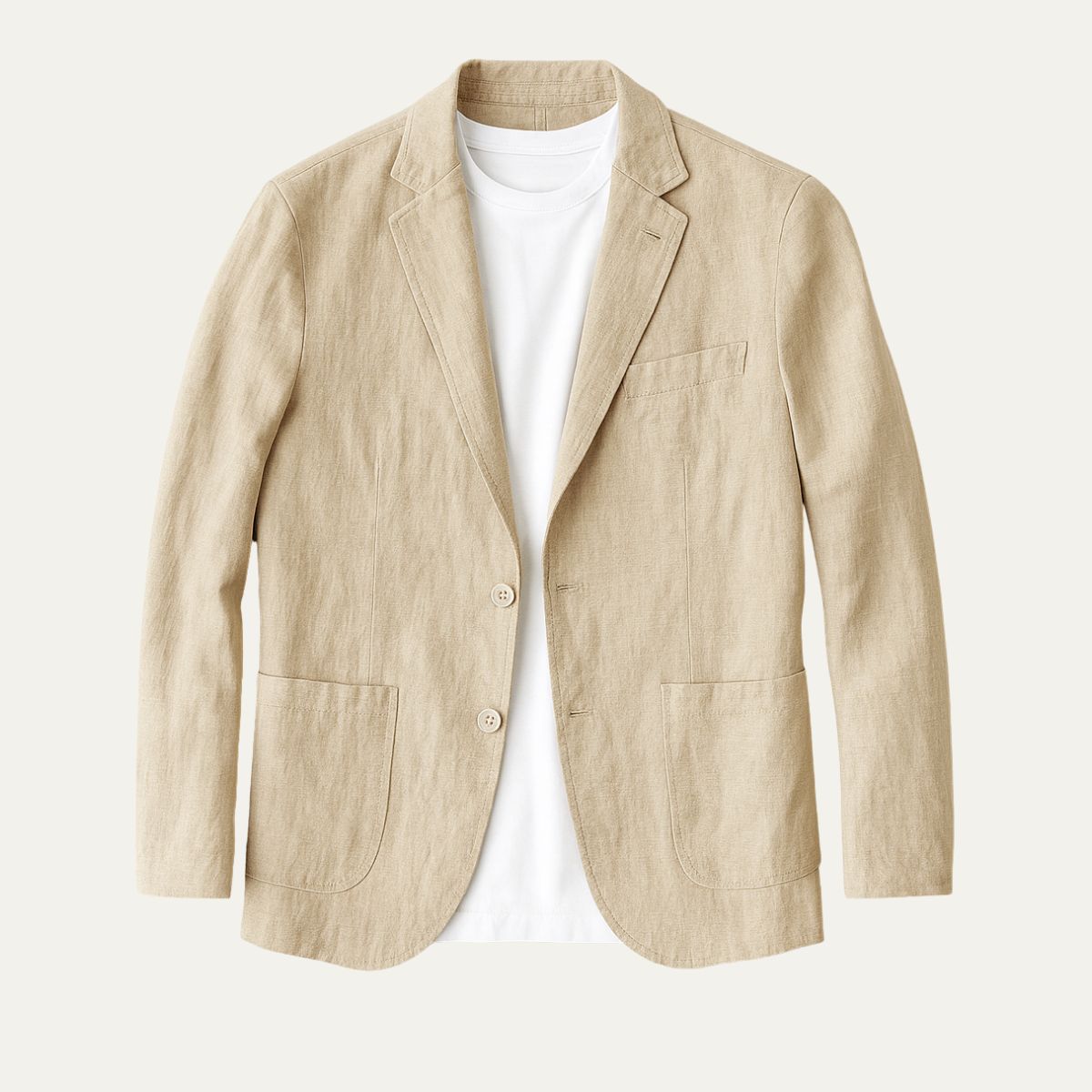 Lightweight Beige Summer Blazer for Men Formal Events