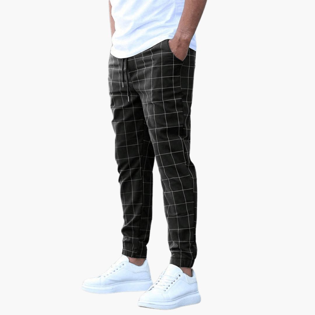 Classic Checked Pants for Men - Comfortable Fit - Olytrend