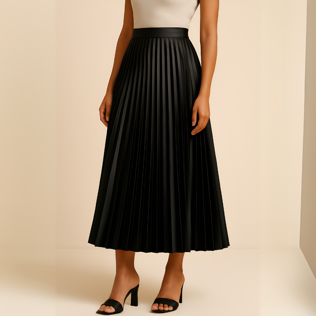 Elegant Flowy Mid Waist Skirt - Olytrend