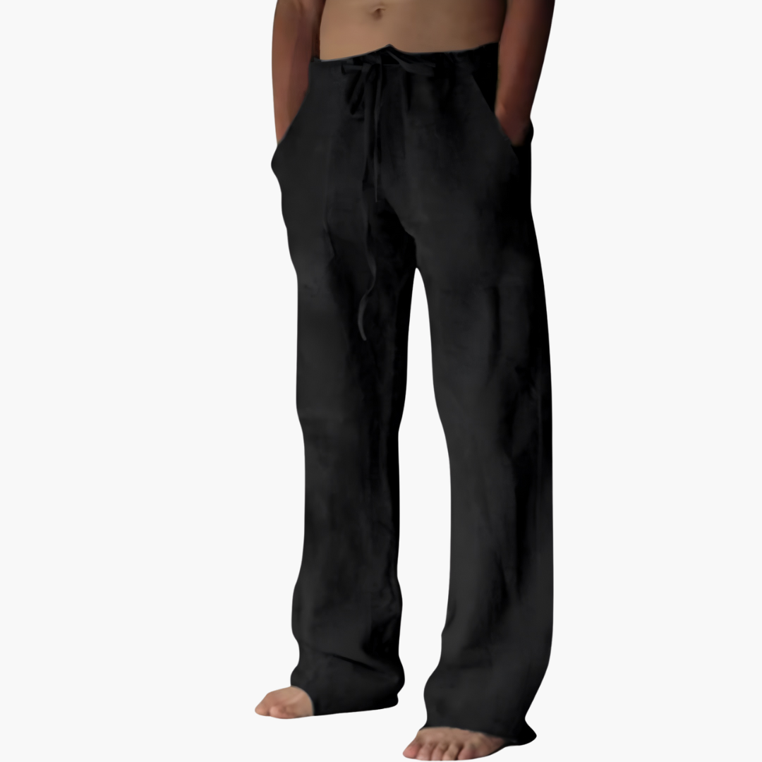 Lightweight Summer Pants for Men with Elastic Waist - Olytrend
