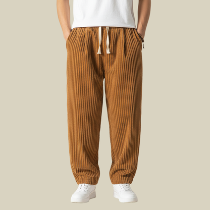 Relaxed Fit Men's Corduroy Casual Pants
