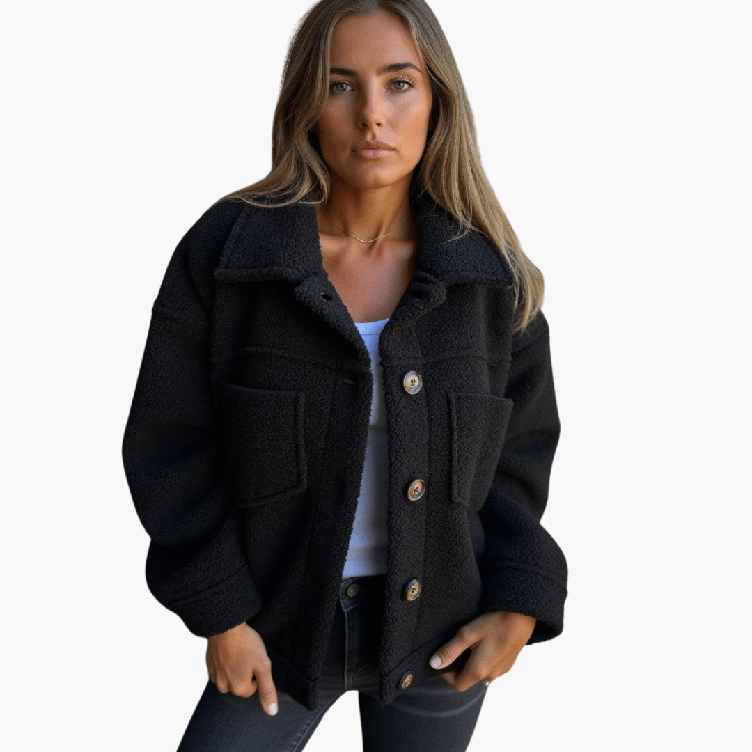 Soft Women's Button Fleece Coat - Olytrend