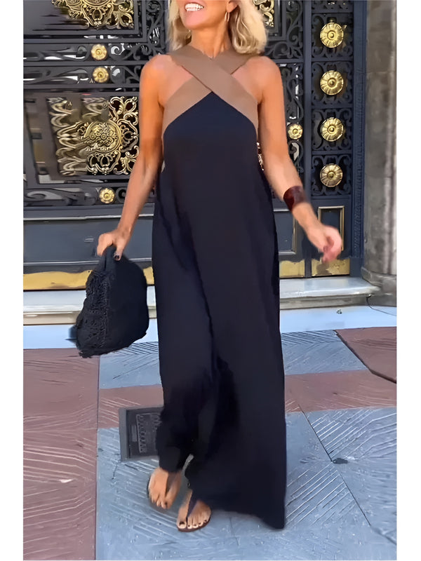 Elegant V Neck Long Evening Dress - Nocini