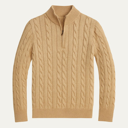 Warm Mens Knit Half Zip Sweater - Nocini