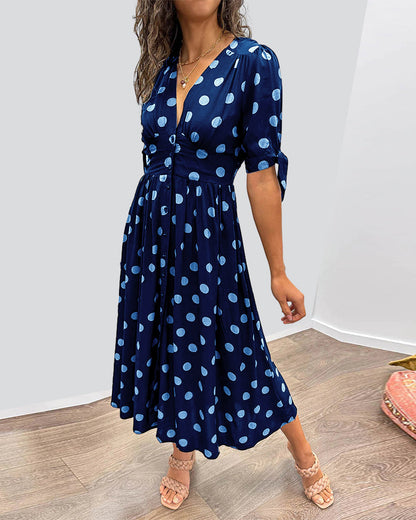 Chic Dot Pattern Women's Dress