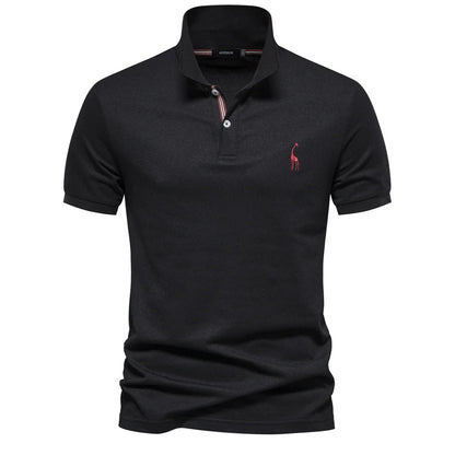 Premium Cotton Polo with Deer Design - Olytrend