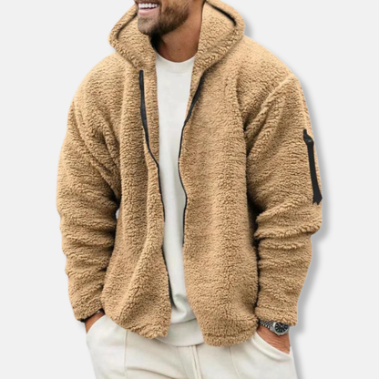 Soft Mens Fleece Hooded Jacket - Nocini
