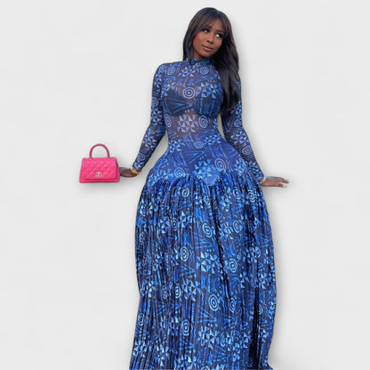 Lovely Floral Evening Maxi Dress