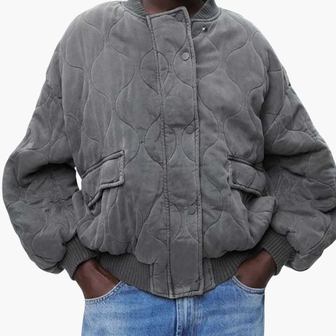 Relaxed Fit Womens Bomber Jacket