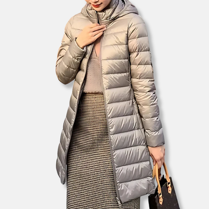 Warm Slimline Quilted Puffer Coat - Nocini