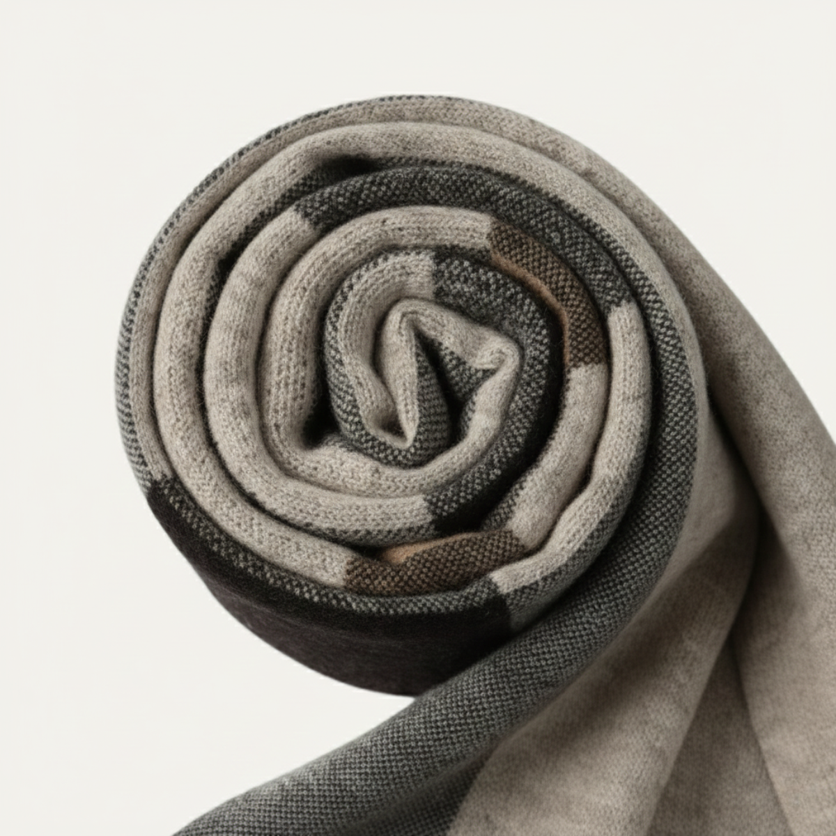 Traditional Plaid Men's Wool Scarf