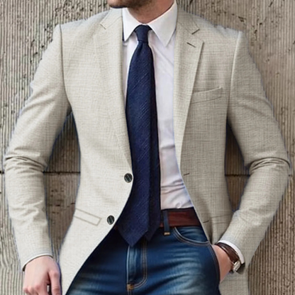 Stylish Men's Cotton Blazer Slim Fit Jacket