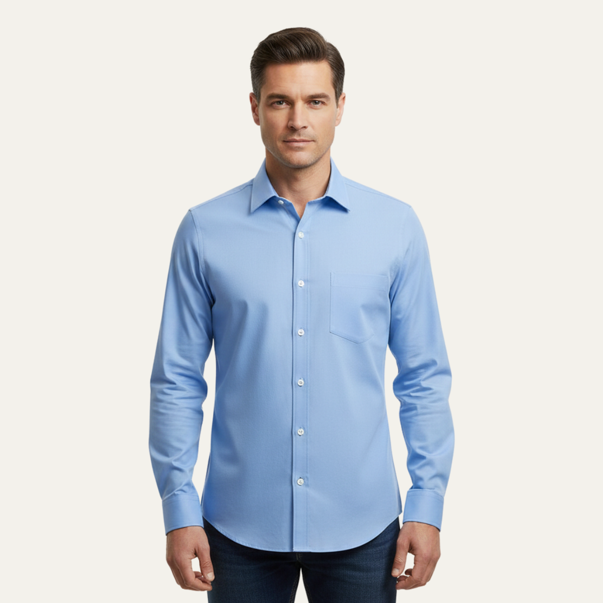 Luxury Silk Blend Men's Dress Shirt