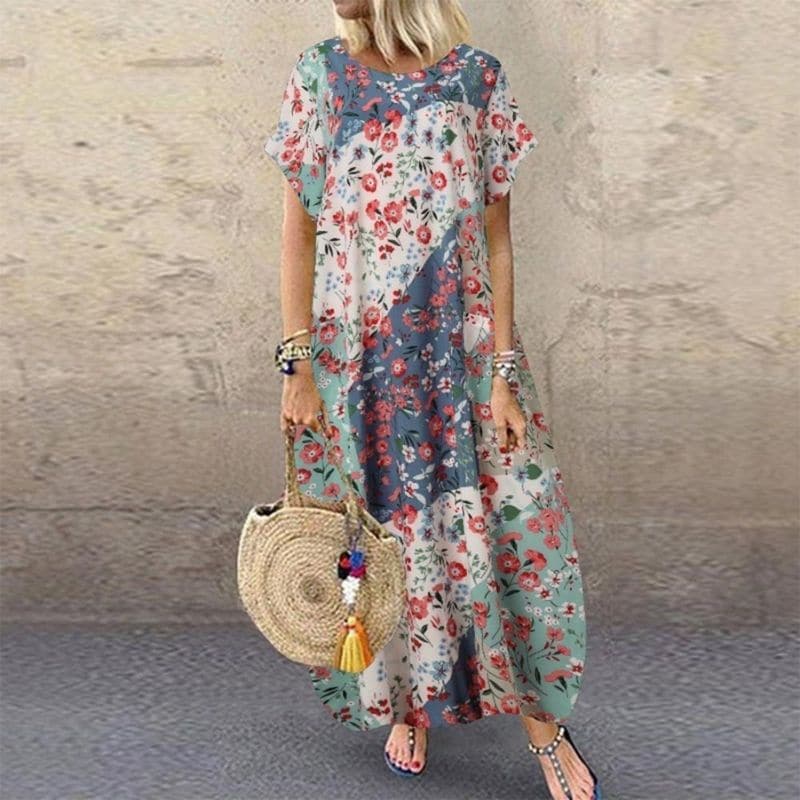 Comfy Floral Maxi Dress for Women - Nocini