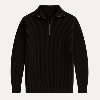 Warm Quarter Zip Wool Sweater