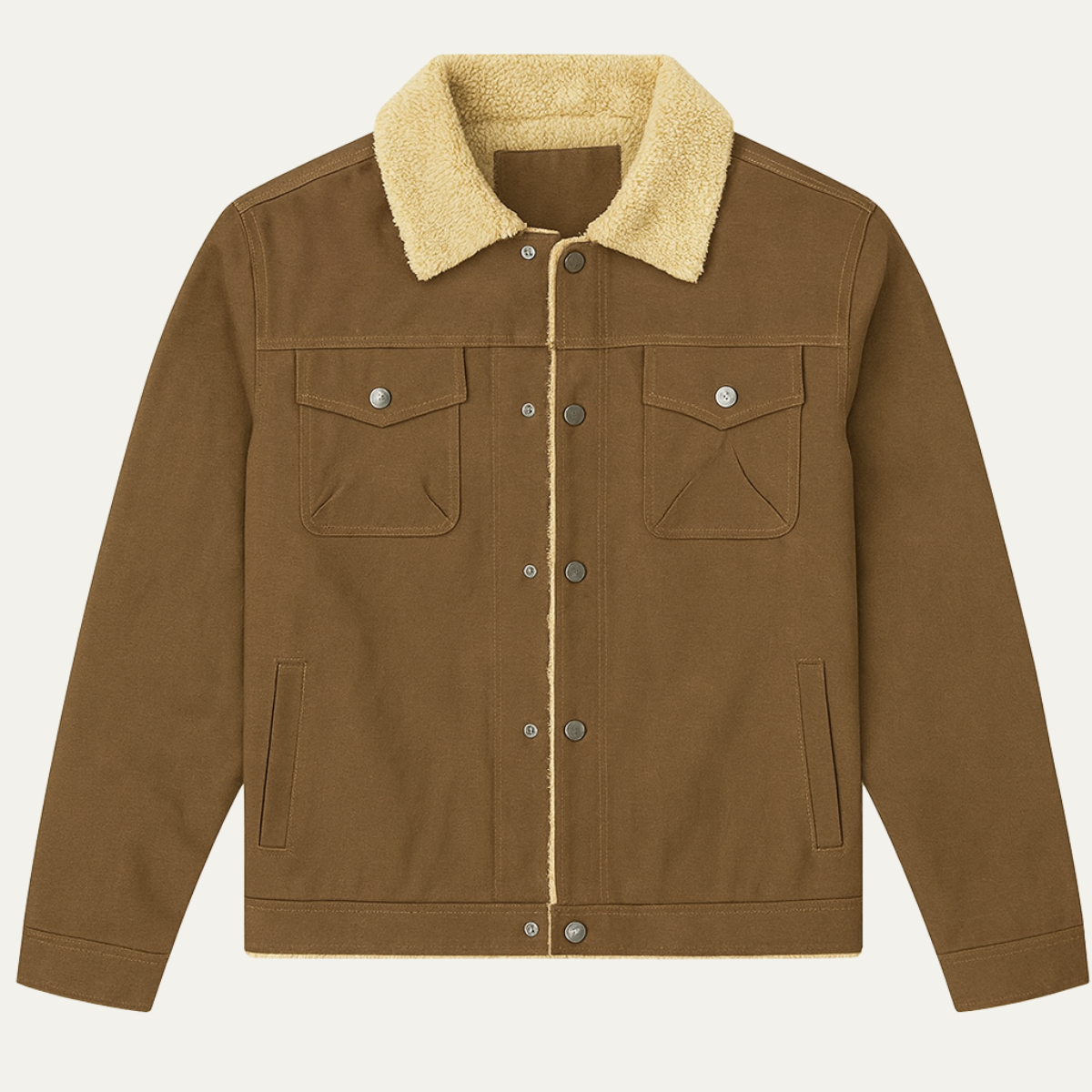 Men's Fleece Lined Parka with Sherpa Hood Jacket - Nocini