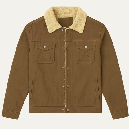 Men's Fleece Lined Parka with Sherpa Hood Jacket - Nocini