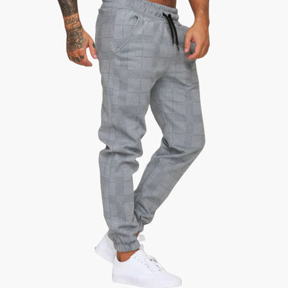 Men's Plaid Fleece Lined Jogger Pants