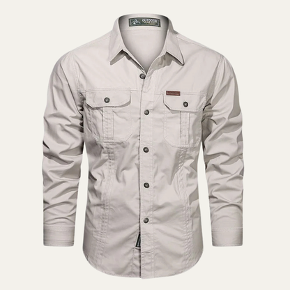 Relaxed Fit Mens Cotton Button Shirt - Nocini