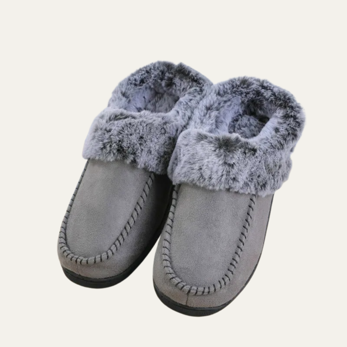 Warm Mens Faux Fur Lined House Slippers - Nocini