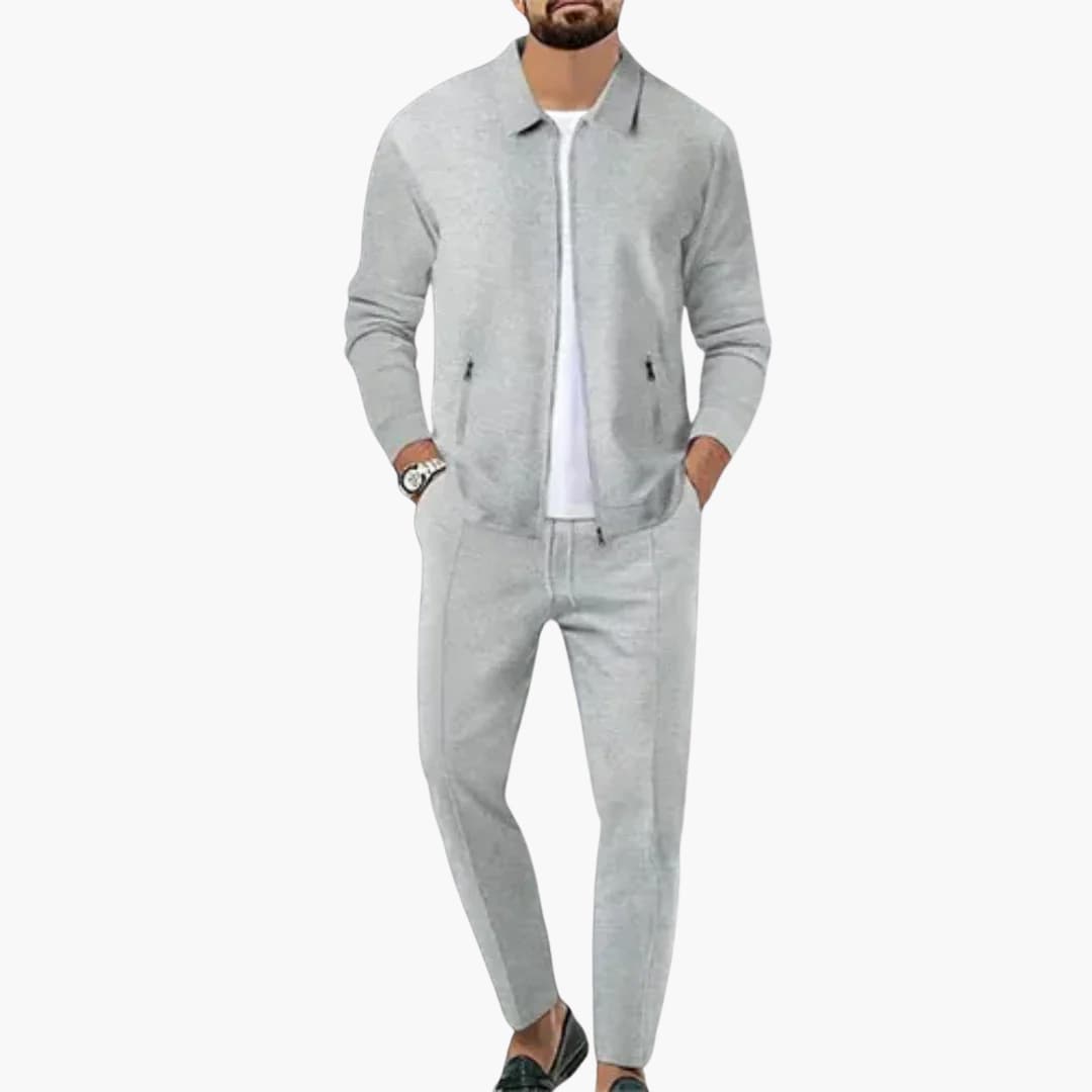 Casual 2-Piece Tracksuit with Zip Top and Trousers