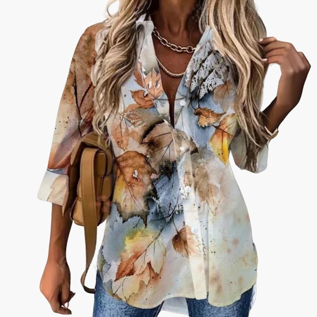 Women's Floral Print Relaxed Fit Blouse